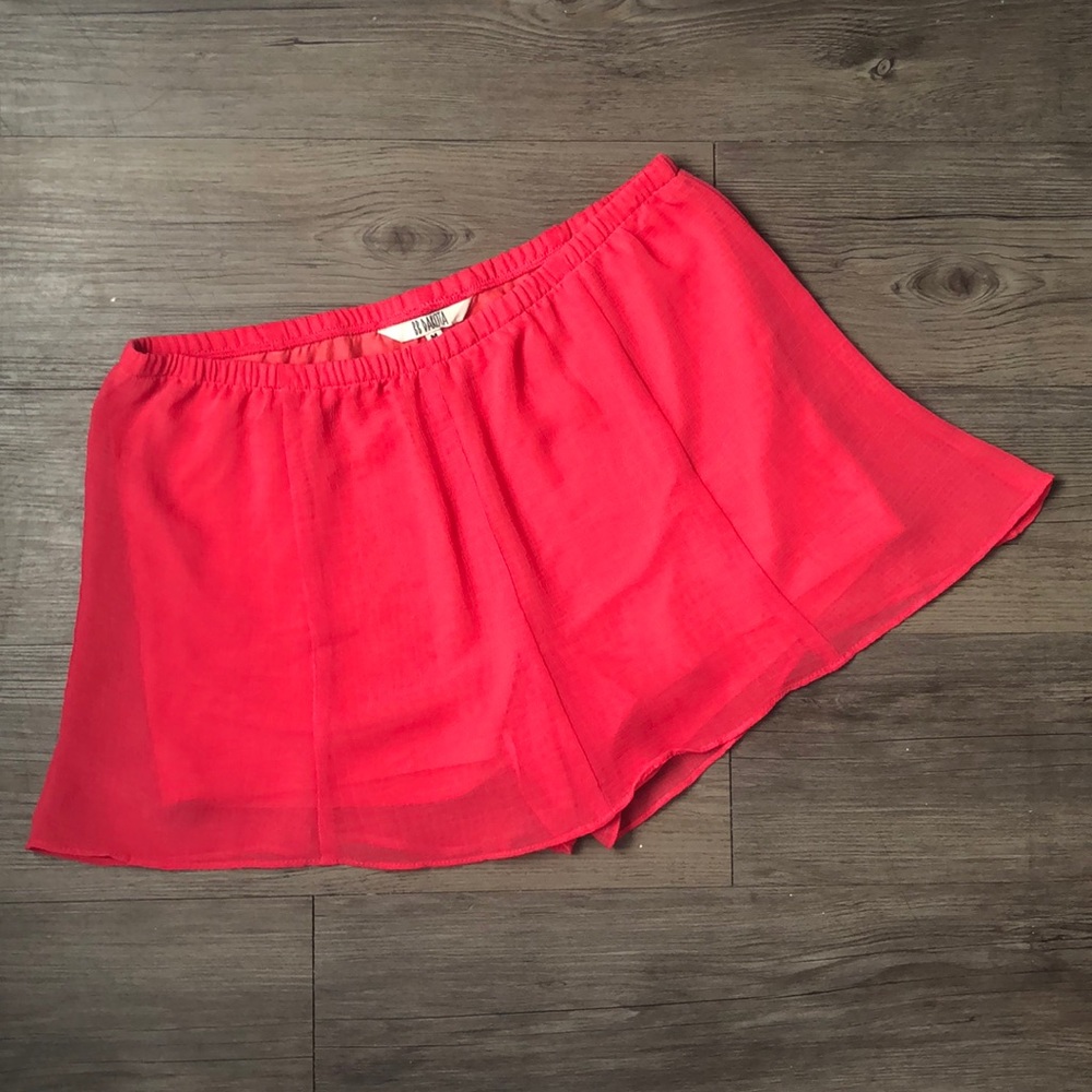 BB Dakota Pink Flowy Soft Shorts Skort Size Medium